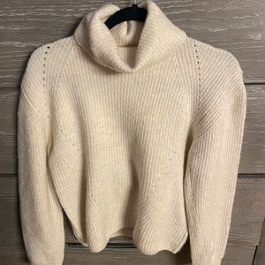 Topshop Crop Cream Turtleneck
